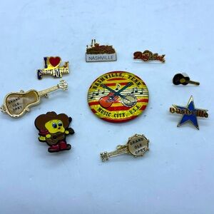 Lot of Nashville/Country Music Pins Featuring Dollywood & Conway Tweety Tour Pin